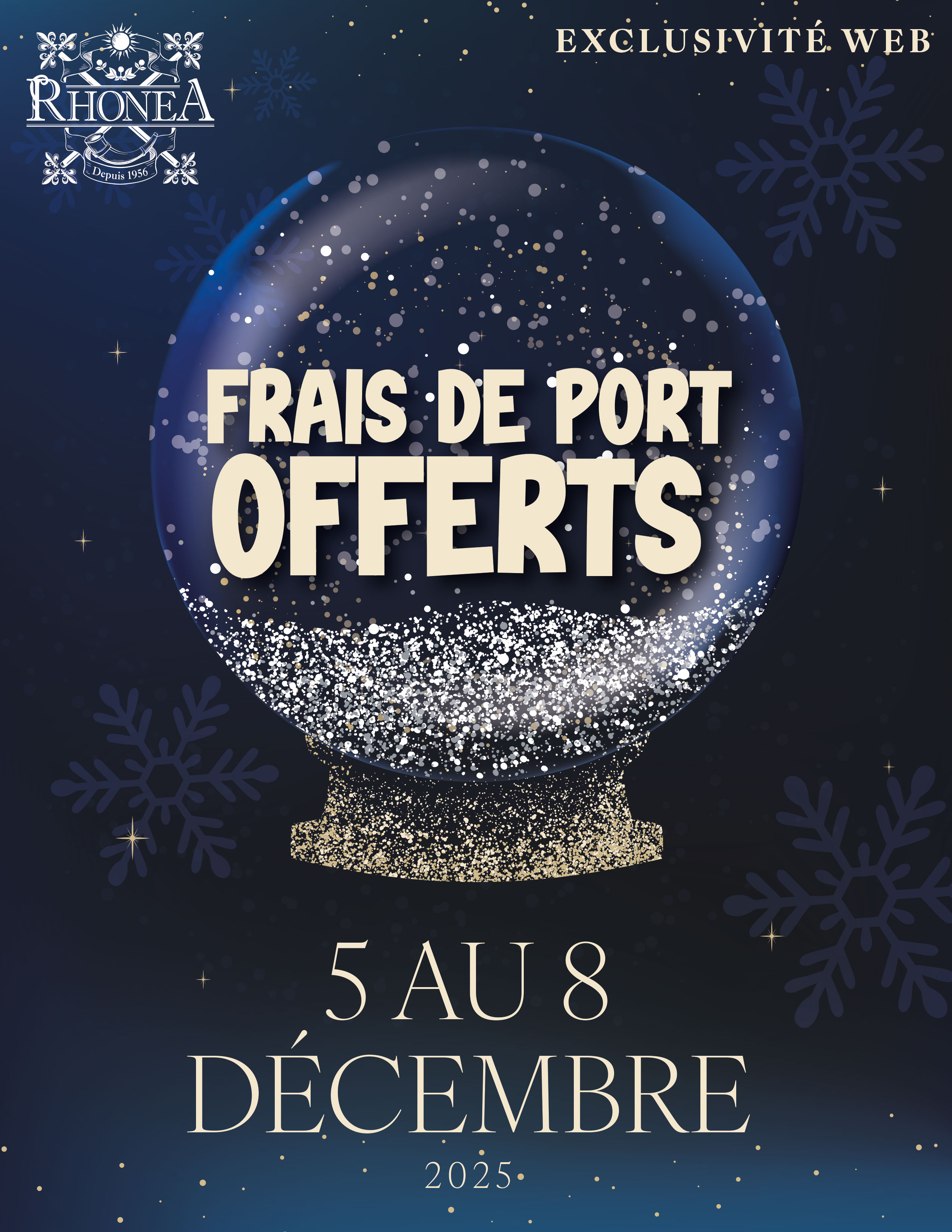 Frais de port offerts pour le 1er week-end de décembre